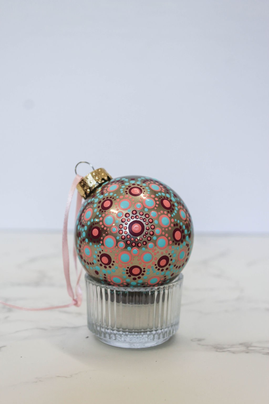 Coral -  Glass Ornament