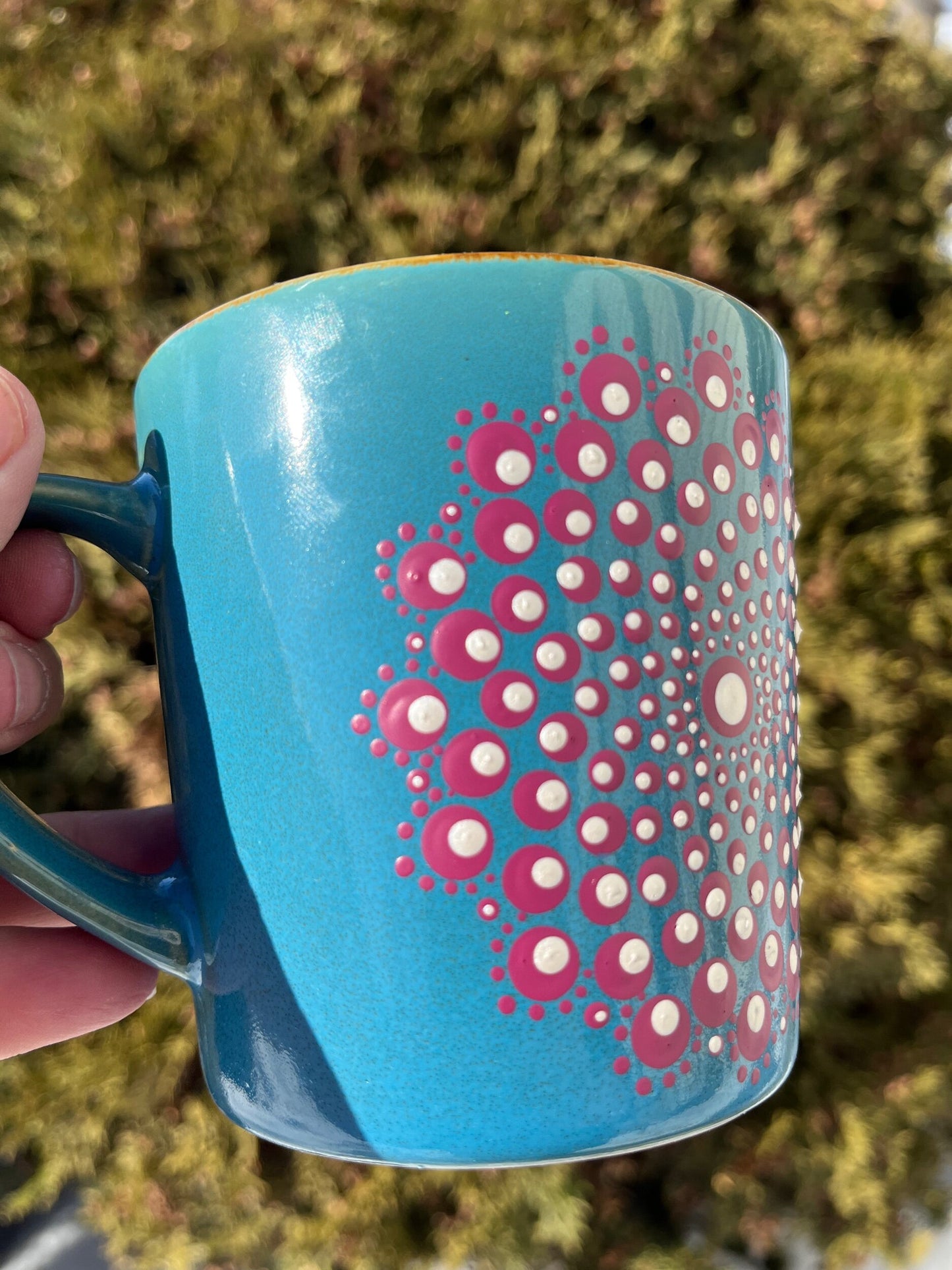 14 Oz blue coffee mug